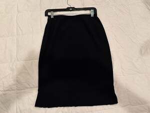 DRAMA Black Lined Pencil Skirt with Pleated Ruffle Hem Size 2